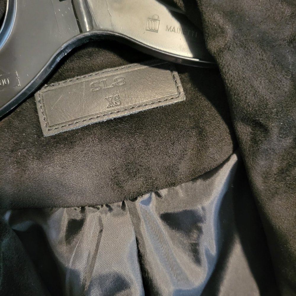 NEW SL8 Black Faux Suede Moto Jacket size XS - Picture 3 of 5